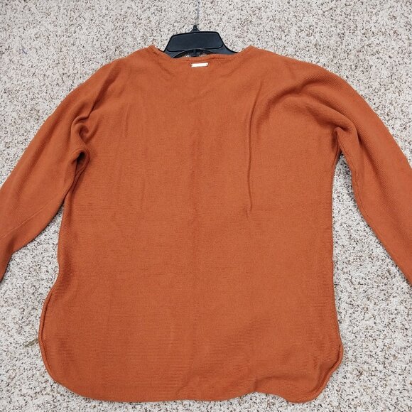 3412 Size Large Michael Michael Kors Rust Sweater with Zipper On the Bottom Side - Picture 6 of 11